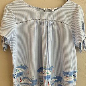 Crown and Ivy Size M Seersucker Lighthouse shirt